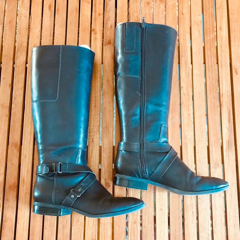 Nine West Leather Riding Boots